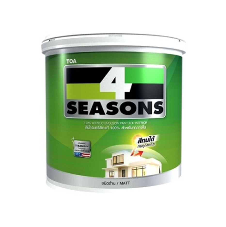สีน้ำภายใน ด้าน 1/4 กล. เบส B โฟร์ซีซันส์ TOA