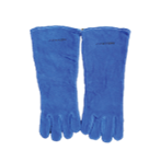 -ถุงมือหนังยาวมีซับ สีน้ำเงิน FIXTON+