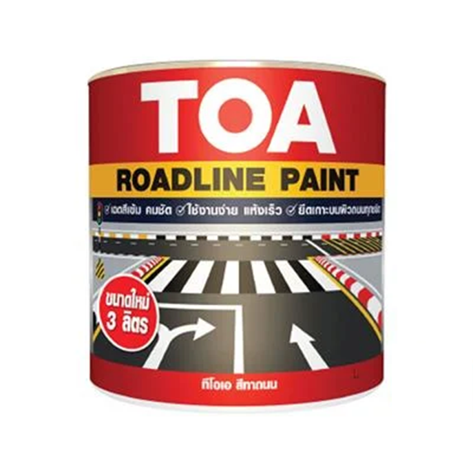 สีทาถนน ไม่สะท้อนแสง  3ลิตร #705 สีแดง TOA