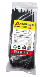 เคเบิ้ลไทร์ ยาว4" 2.5*100 สีดำ แพ็ค 100 Adhawk