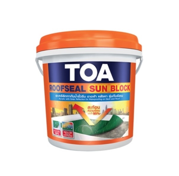 กันซึมดาดฟ้า-หลังคา 5 GL ROOFSEAL SUN BLOCK Green TOA