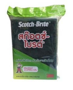 [1001139] สก็อตไบรท์ 4.5"x6" 7496 สีเขียว 3M (5แผ่น)
