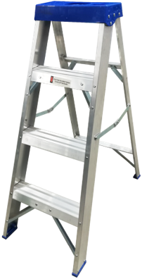 [1001609] บันไดอลูมิเนียม 4ขั้น แบบมีถาด LDA1004 FIXTON+