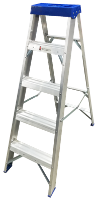 [1001610] บันไดอลูมิเนียม 5ขั้น แบบมีถาด LDA1005 FIXTON+