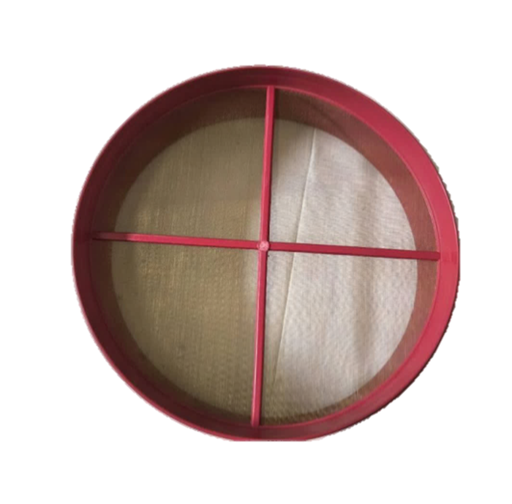 [1002041] ตระแกรงร่อนทรายทองเหลืองขอบพีวีซี