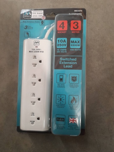 [1002214] ปลั๊กไฟ 4ช่อง1สวิทช์ 3M MSC43 MP+