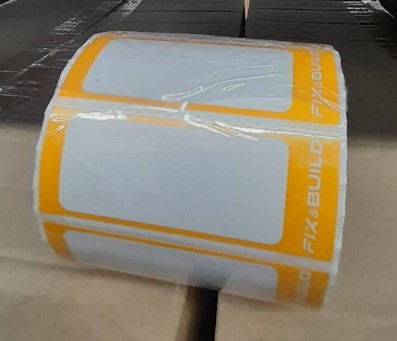 [1006726] สติ๊กเกอร์ 7.8x3 เหลือง (1x1000 ดวง)