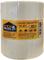 [1002991] กระดาษกาวย่น 1.5"x20 หลา FIX&BUILD+(แพค3ม้วน)