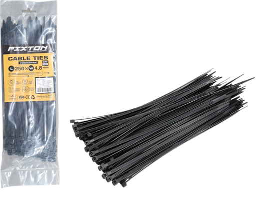 [1002472] เคเบิ้ลไทร์ 6" 2.5*150 ดำ FIXTON+