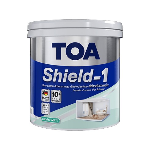 [1004340] สีน้ำภายใน ด้าน 2.5กล. เบส D ชิลด์วัน นาโน TOA