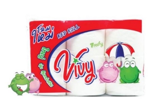 [1004877] กระดาษชำระแบบม้วน Red Roll (แพ็ค 6 ม้วน) VIVY
