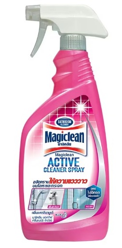 [1004885] สเปรย์ขจัดคราบห้องน้ำ500cc สีชมพู MAGICLEAN