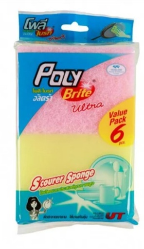 [1004968] ใยขัด อนปส 368-6 คละสี โพลีไบรท์อัลตร้า