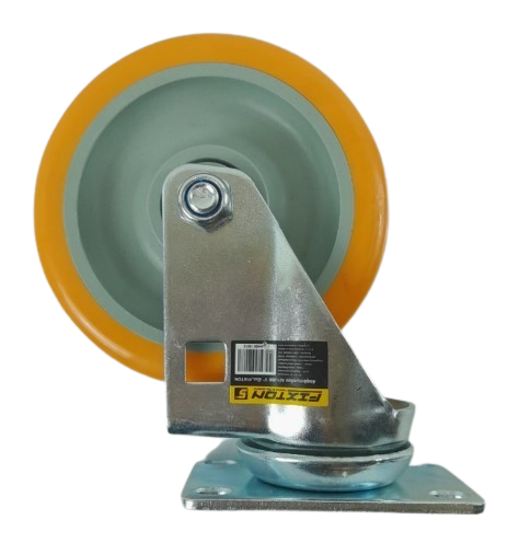 [1005423] ล้อยูริเทนเหลือง A21UBB 5" เป็นL/FIXTON+