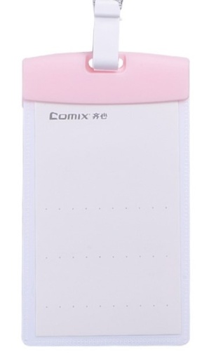 [1005258] ซองใส่บัตร A7965 แนวตั้ง ชมพู COMIX+