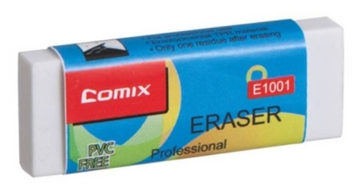 [1005277] ยางลบ E1001 สีขาว COMIX+