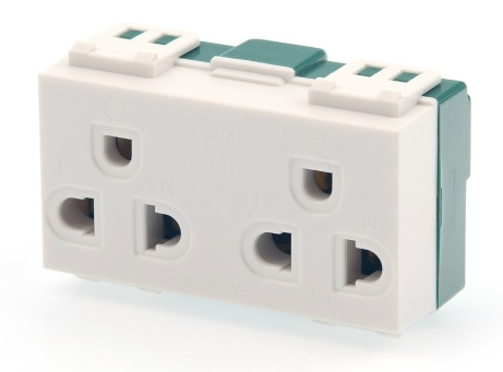 [1005565] เต้าคู่กราวด์เสียบล็อคสายPCH-904N CHANG