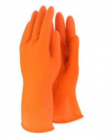 [1005621] ถุงมือยางสีส้ม ตุ๊กตา, M