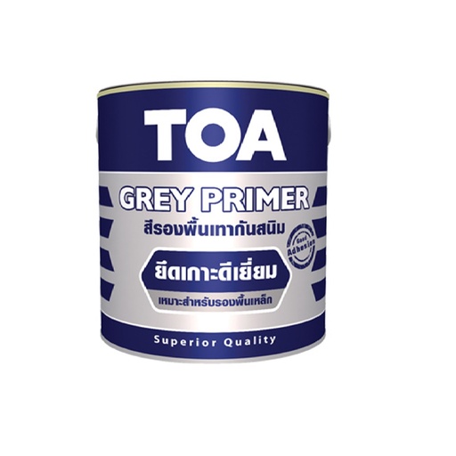 [1006582] สีรองพื้นกันสนิม #GRAY  เทา 5 ก.ล. TOA