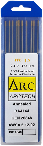 [1006693] ลวดเชื่อมแก๊ส ทังสเตน 2.4มม หัวทอง (เส้น) ARCTECH