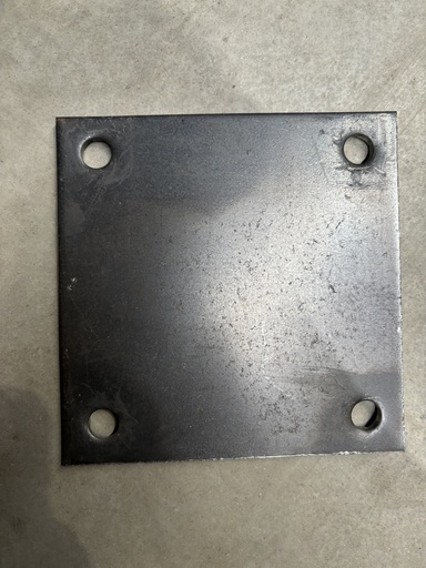 [1007660] เหล็กแผ่นตัด 6x6นิ้วx6มม. (เจาะรู)