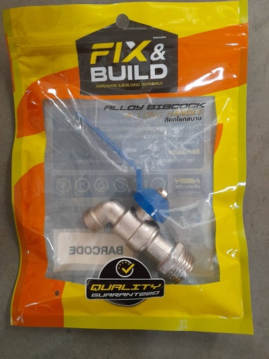 [1007679] ก๊อกโยกสนาม 1/2" แฟนซี ฟ้า FIX&BUILD+