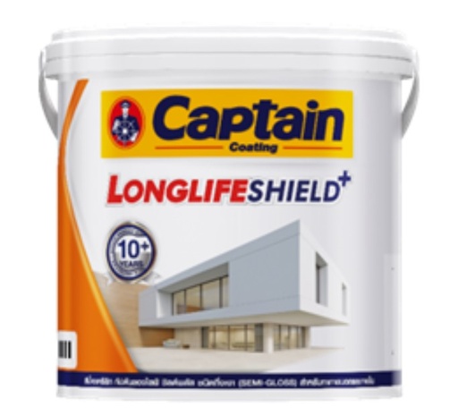 [1008021] สีน้ำลองไลฟ์ชิลด์พลัส ภายนอกกึ่งเงา 2.5 กล. เบส B กัปตัน