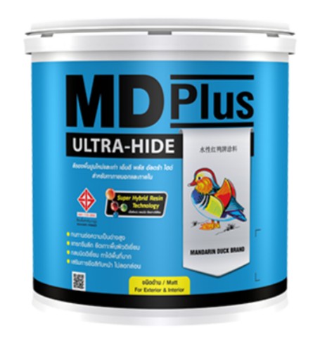 [1009414] สีรองพื้นปูนใหม่และเก่า เอ็มดี พลัส อัลตร้าไฮด์ #00000 2.5กล.(8.75L) TOA
