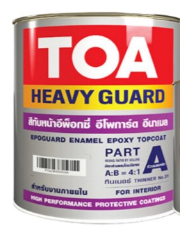 [1009558] ทีโอเอ HVG อีโพการ์ด อีนาเมล สีทับหน้าสูตรเงา ส่วนA #0200 Orange 1กล. TOA