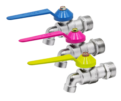 [1009854] ก๊อกบอลแฟนซี 1/2" AS-12 สีเหลือง AMAZON