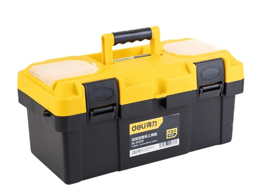 [1000880] กล่องเครื่องมือ 17" 400*210*190MM EDL-TC270 สีเหลืองดำ DELI+