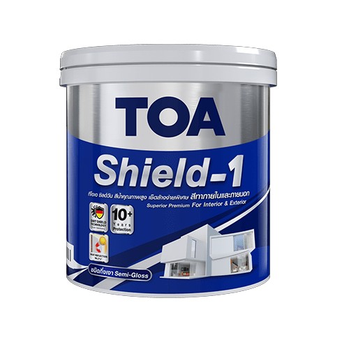 [1004368] สีน้ำภายนอก กึ่งเงา ชิลด์วัน นาโน เบส B 2.5กล. TOA