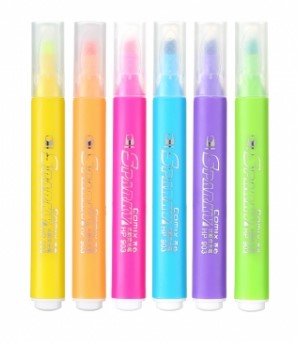 [1005273] ปากกาเน้นข้อความ K9036 คละสี COMIX+ (PK6)