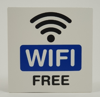 [1005148] ป้ายพีพี WIFI FREE ขนาด 10x10 ซม. 1101-08