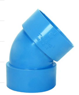 [1005858] ข้องอPVC45องศาบาง3"