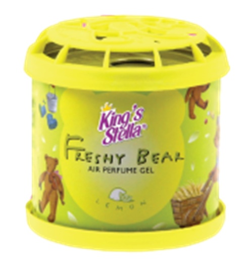 [1006012] เจลปรับอากาศ เฟรชชี่แบร์ 80 g. กลิ่นเลมอน King's Stella