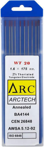 [1006690] ลวดเชื่อมแก๊ส ทังสเตน 1.6มม หัวแดง (เส้น) ARCTECH