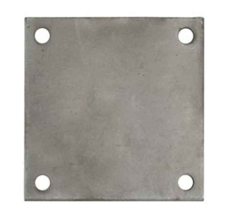 [1007659] เหล็กแผ่นตัด 5x5 นิ้วx6มม. (เจาะรู)