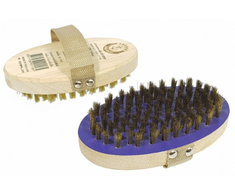 [1000095] แปรงลวดทองเหลือง รูปไข่ สมอ