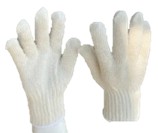 [1008030] ถุงมือผ้า ไม่ฟอก 5ขีด ขอบขาว (1คู่)