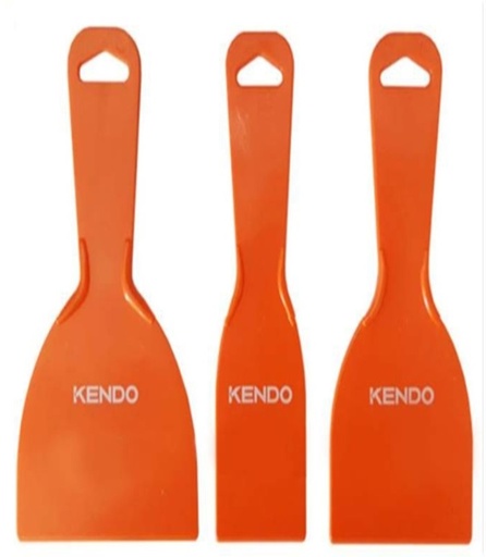 [1008156] เกียงโป๊วสี แบบพลาสติก 3ชิ้น/ชุด (50/75/100 mm.) KENDO