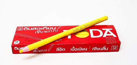 [1008169] ดินสอเทียนเขียนแบบ สีเหลือง โตด้า