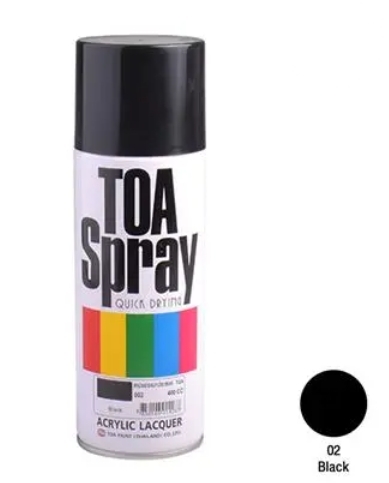 [1008522] ทีโอเอ สเปรย์ อเนกประสงค์ #002 400cc BLACK TOA