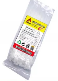 [1009550] เคเบิ้ลไทร์ ยาว6" 3.5*150 สีขาว แพ็ค 100 Adhawk