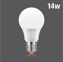 หลอดกลม LED BULB NEW GLOSS V.2 14W แสง WARMWHITE LAMPTAN