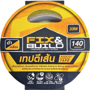 -เทปตีเส้น 2" x 33M ขาวแดง FIX&BUILD+