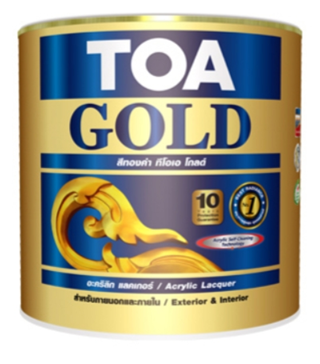 อะคริลิกแลคเกอร์ GL123  1/4 แกลลอน สีทอง TOA