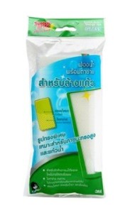 [1001132] ฟองน้ำตาข่ายล้างแก้ว 16915 3M แพ็ค 10 ชิ้น