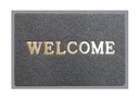 -พรมยางดักฝุ่น Welcome 60x80cm สีเทา DURA+