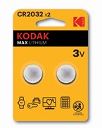 [1001271] MAX lithium CR2032 battery 2 pack blister KODAK